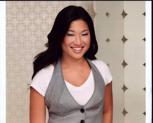 Jenna Ushkowitz In White Shirt And Gray Vest Photo Print