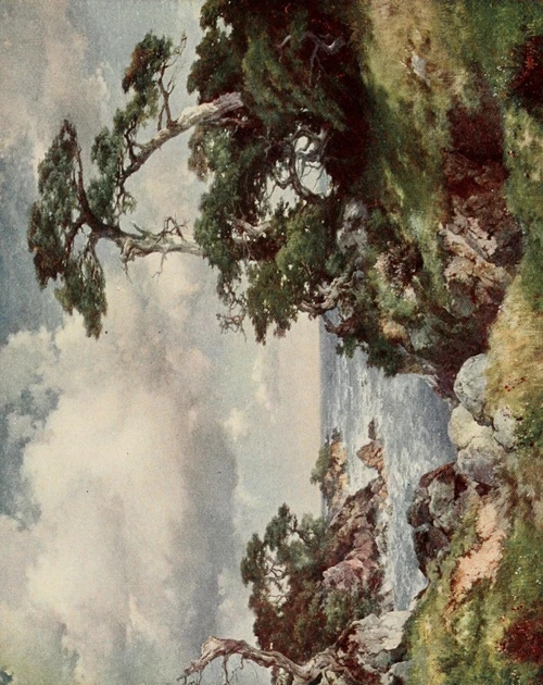 On Sunset Highways 1921 Cypress Point  Monterey Poster Print by  Thomas Moran