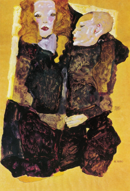 The Brother 1911 Poster Print by  Egon Schiele
