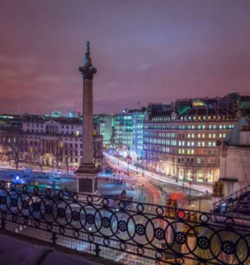 Evening view of Trafalgar Square, London, UK Poster Print by  Assaf Frank  (12 x 12) - Item # PDXAF20151216130PanoSMALL