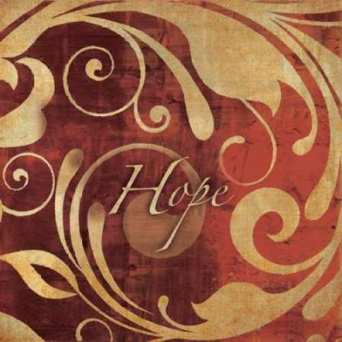 Red and Gold Hope Poster Print by  Kristin Emery  (12 x 12) - Item # PDXKEXSQ025iLARGE