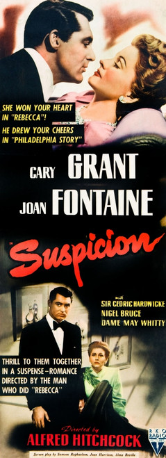 Suspicion Top From Left: Cary Grant Joan Fontaine Bottom From Left: Cary Grant Joan Fontaine 1941. Movie Poster Masterprint - Item # VAREVCMMDSUSPEC008H