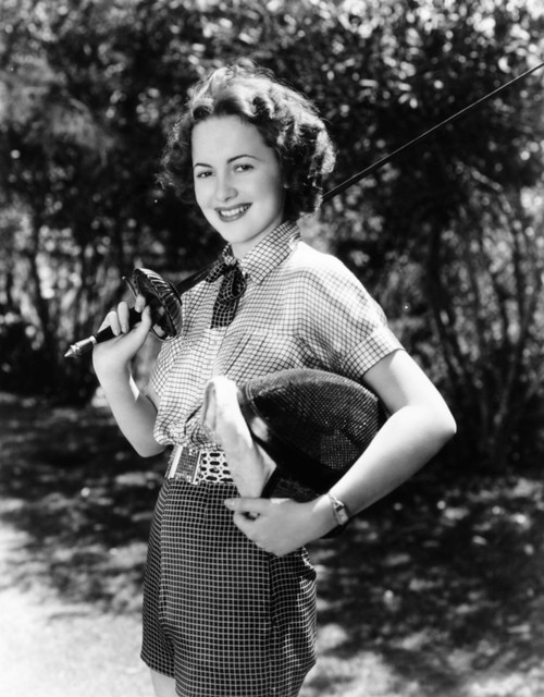 Olivia De Havilland Ostensibly Taking Fencing Lessons For Her Role In Captain Blood 1935 Photo Print - Item # VAREVCPBDOLDEEC172H
