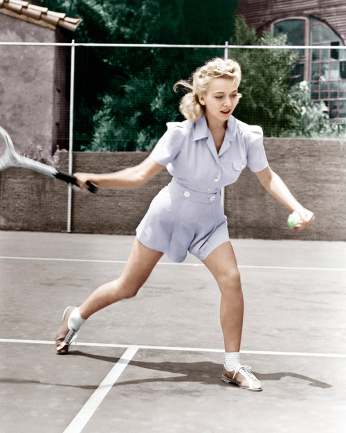 Carole Landis Plays Tennis Ca. 1940 Photo Print - Item # VAREVCP8DCALAEC002H