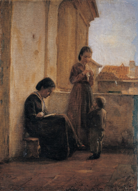 Cosola Demetrio The Reading 1871 - 1871 19Th Century Oil On Canvas Private Collection Everett CollectionMondadori Portfolio Poster Print - Item # VAREVCMOND030VJ787H