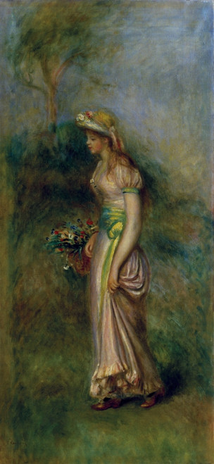 Woman With Flower Basket Poster Print - Item # VAREVCMOND075VJ237H