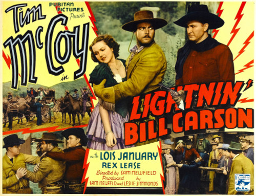 Lightnin' Bill Carson Top Left: Lois January Far Right: Tim Mccoy 1936 Movie Poster Masterprint - Item # VAREVCMCDLIBIEC009H