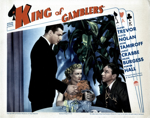 King Of Gamblers From Left Buster Crabbe Claire Trevor Lloyd Nolan 1937 Movie Poster Masterprint - Item # VAREVCMCDKIOFEC256H