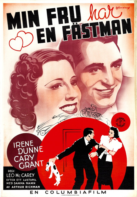 The Awful Truth Swedish Poster Art From Left: Irene Dunne Cary Grant 1937 Movie Poster Masterprint - Item # VAREVCMCDAWTREC014H
