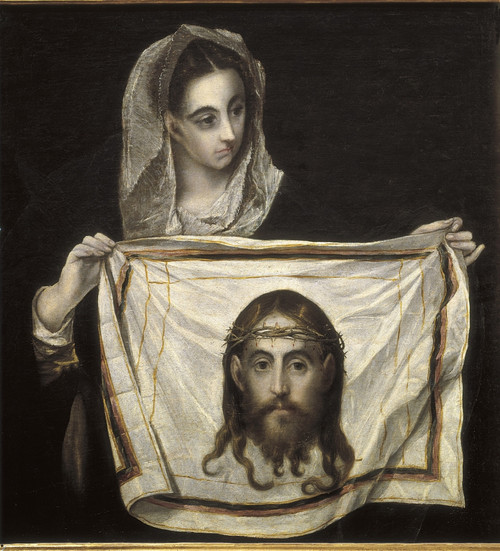 Greco Dom??nikos Theotok?_poulos Called El. Saint Veronica With The Veil. 1577-1578. Mannerism Art. Oil On Canvas. Spain. Toledo. Holy Cross Museum. ?? Aisa/Everett Collection Poster Print - Item # VAREVCFINA048AH156H