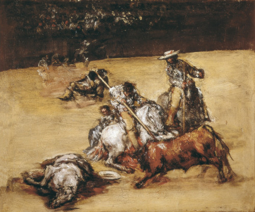 Goya Y Lucientes Francisco De. The Bullfight. 1824. Oil On Canvas. Spain. Madrid. Prado Museum. ?? Aisa/Everett Collection Poster Print - Item # VAREVCFINA048AH075H Goya Y Lucientes Francisco De. The Bullfight. 1824. Oil On Canvas. Spain. Madrid. Prado Museum. ?? Aisa/Everett Collection Poster Print - Item # VAREVCFINA048AH075H