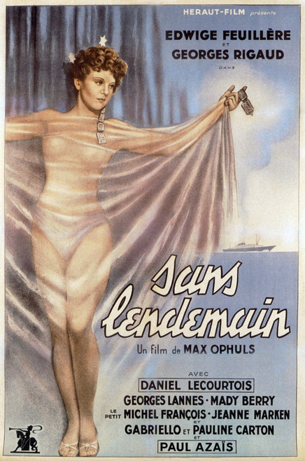 Sans Lendemain German Poster Edwige Feuillere 1940 Movie Poster Masterprint - Item # VAREVCMSDSALEEC004H