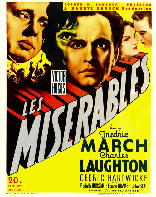 Les Miserables From Left: Charles Laughton Fredric March On Window Card 1935 Tm And Copyright ??20Th Century Fox Film Corp. All Rights Reserved./Courtesy Everett Collection Movie Poster Masterprint - Item # VAREVCMCDLEMIFE002H
