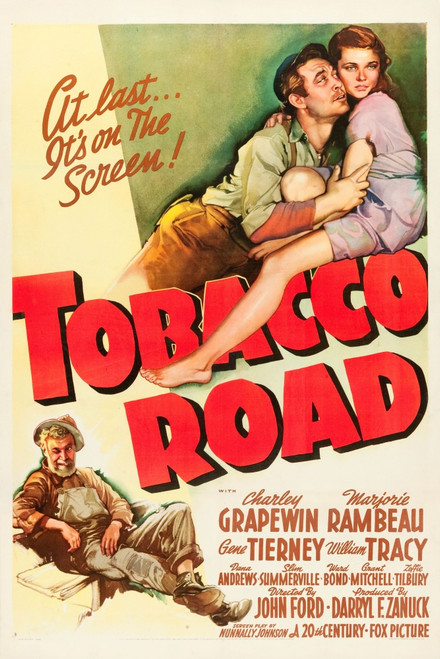 Tobacco Road Top L-R: Ward Bond Gene Tierney Bottom: Charley Grapewin On Poster Art 1941 Tm And Copyright ??20Th Century Fox Film Corp. All Rights Reserved./Courtesy Everett Collection Movie Poster Masterprint - Item # VAREVCMCDTOROFE015H