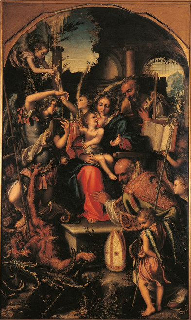 Holy Family With St Michael The Archangel And The Devil Contending For Souls Poster Print - Item # VAREVCMOND027VJ186H
