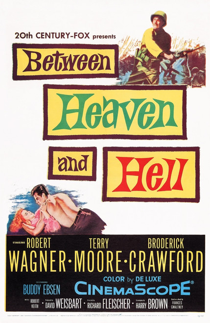 Between Heaven And Hell Us Poster Art Bottom From Left: Terry Moore Robert Wagner 1956. Tm & Copyright ??20Th Century Fox Film Corp. All Rights Reserved Courtesy: Everett Collection Movie Poster Masterprint - Item # VAREVCMCDBEHEFE001H