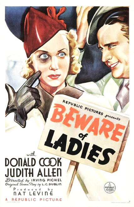Beware Of Ladies From Left On Us Poster Art: Judith Allen Donald Cook 1937 Movie Poster Masterprint - Item # VAREVCMCDBEOFEC108H