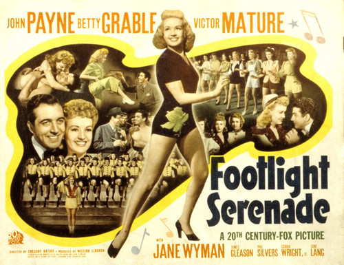 Footlight Serenade John Payne Betty Grable Victor Mature 1942 20Th Century Fox Tm & Copyright / Courtesy: Everett Collection Movie Poster Masterprint - Item # VAREVCMSDFOSEFE001H