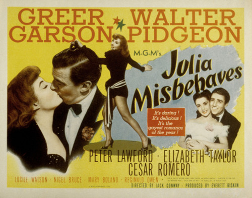 Julia Misbehaves Greer Garson Walter Pidgeon Elizabeth Taylor Peter Lawford 1948 Movie Poster Masterprint - Item # VAREVCMSDJUMIEC001H