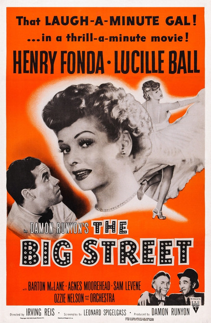 The Big Street Us 1955 Re-Release Poster Art Top From Left: Henry Fonda Lucille Ball; Bottom Right: Ray Collins Sam Levine 1942 Movie Poster Masterprint - Item # VAREVCMCDBISTEC071H