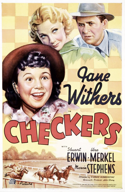 Checkers Us Poster Art From Left: Jane Withers Una Merkel Stuart Erwin 1937. Tm & Copyright ??20Th Century Fox Film Corp. All Rights Reserved/Courtesy Everett Collection Movie Poster Masterprint - Item # VAREVCMCDCHECFE001H