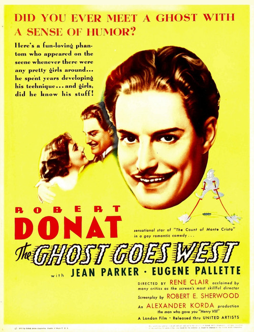 The Ghost Goes West From Left: Jean Parker Robert Donat On Window Card 1935. Movie Poster Masterprint - Item # VAREVCMCDGHGOEC002H