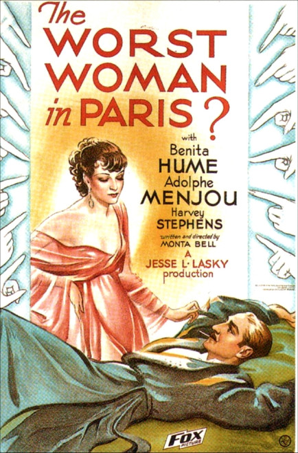 The Worst Woman In Paris? Us Poster From Left: Benita Hume Adolphe Menjou 1933. Tm And Copyright ?? 20Th Century Fox Film Corp. All Rights Reserved/Courtesy Everett Collection Movie Poster Masterprint - Item # VAREVCMCDWOWOFE023H