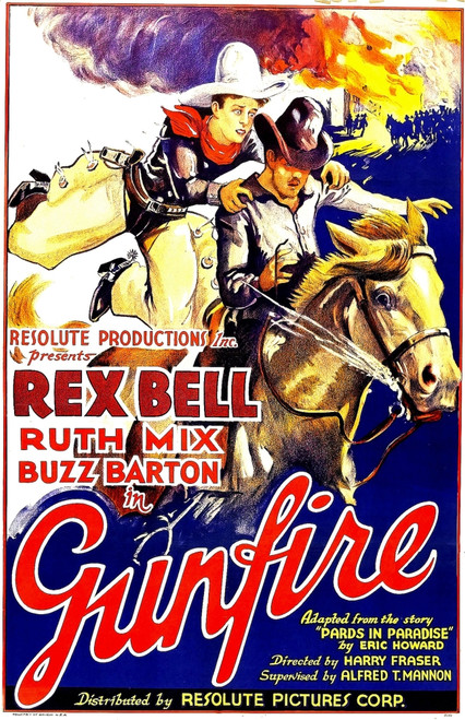 Gunfire Left: Rex Bell 1935. Movie Poster Masterprint - Item # VAREVCMCDGUNFEC001H