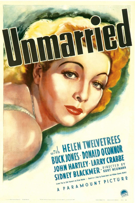 Unmarried Helen Twelvetrees 1939. Movie Poster Masterprint - Item # VAREVCMMDUNMAEC001H