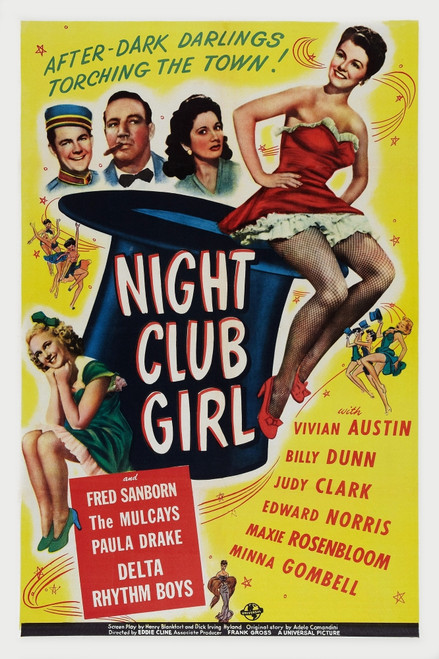 Night Club Girl Us Poster Art Bottom Left: Judy Clark; Top Second Left: Max  Rosenbloom; Top Right: Vivian Austin 1945 Movie Poster Masterprint - Item 