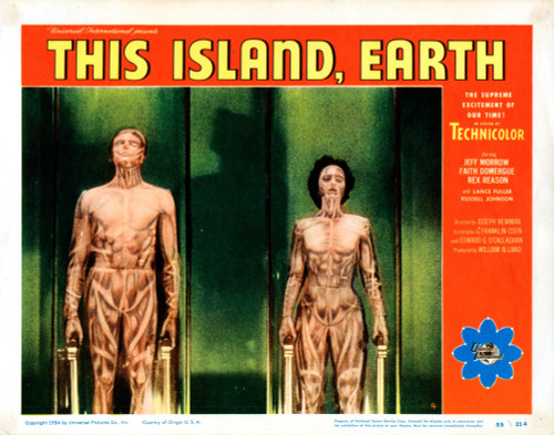 This Island Earth Us Lobbycard From Left: Rex Reason Faith Domergue 1955 Movie Poster Masterprint - Item # VAREVCMCDTHISEC184H