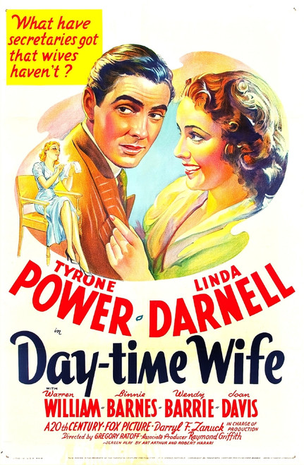 Day-Time Wife Us Poster Art From Left: Wendy Barrie Tyrone Power Linda Darnell 1939. Tm & Copyright ??20Th Century Fox Film Corp. All Rights Reserved/Courtesy Everett Collection Movie Poster Masterprint - Item # VAREVCMCDDATIFE001H