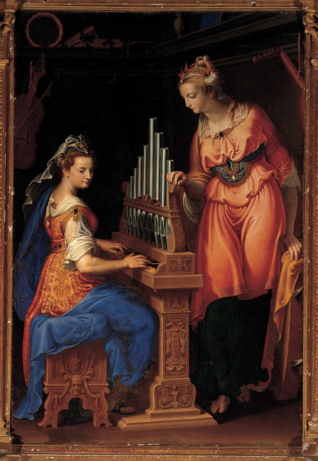 Campi Bernardino Sts Cecilia And Catherine 1556 16Th Century Oil On Canvas Italy Lombardy Cremona San Sigismondo Church Everett CollectionMondadori Portfolio Poster Print - Item # VAREVCMOND034VJ458H