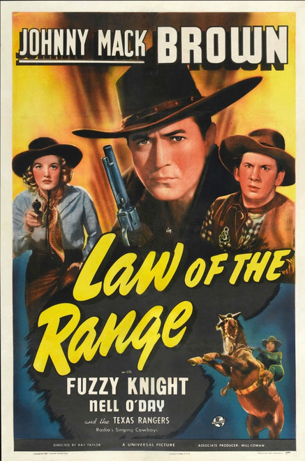 Law Of The Range From Left: Nell O'Day Johnny Mack Brown Fuzzy Knight 1941. Movie Poster Masterprint - Item # VAREVCMCDLAOFEC185H