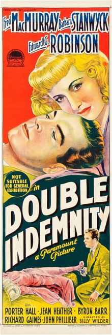 Double Indemnity Australian Poster Art Top From Left: Fred Macmurray Barbara Stanwyck; Bottom From Left: Barbara Stanwyck Fred Macmurray 1944 Movie Poster Masterprint - Item # VAREVCMCDDOINEC040H