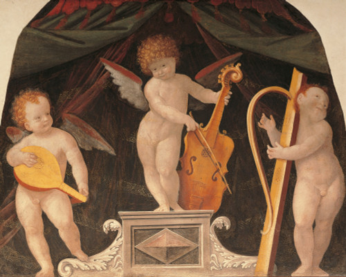 Three Musician Angels Beneath A Canopy Poster Print - Item # VAREVCMOND028VJ357H