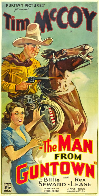 The Man From Guntown From Top: Tim Mccoy Billie Seward 1935. Movie Poster Masterprint - Item # VAREVCMCDMAFREC026H