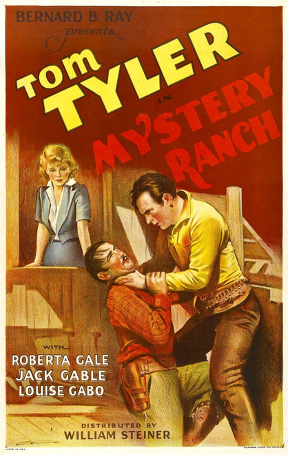 Mystery Ranch Foreground Right: Tom Tyler 1934. Movie Poster Masterprint - Item # VAREVCMCDMYRAEC001H