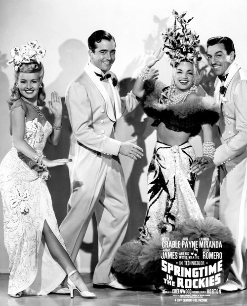 Springtime In The Rockies From Left Betty Grable John Payne Carmen Miranda Cesar Romero 1942 Tm & Copyright ??20Th Century Fox Film Corp./Courtesy Everett Collection Photo Print - Item # VAREVCMBDSPINFE029H