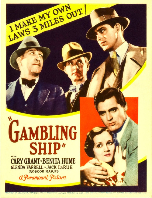 Gambling Ship Top From Left: Jack La Rue Roscoe Karns Cary Grant Bottom From Left: Benita Hume Cary Grant On Midget Window Card 1933. Movie Poster Masterprint - Item # VAREVCMMDGASHEC001H