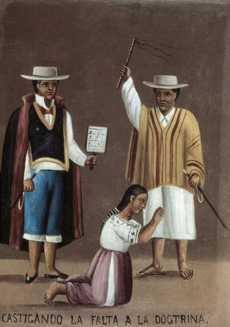 Punishing The Absence Of Doctrine. South American School. Costumbrism. Painting. ?? Aisa/Everett Collection Poster Print - Item # VAREVCFINA060AH041H