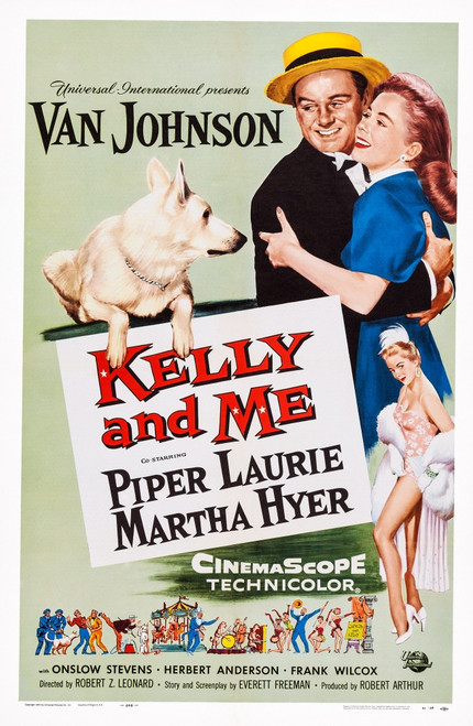 Kelly And Me L-R: Van Johnson Piper Laurie Lower Right: Martha Hyer On Poster Art 1957 Movie Poster Masterprint - Item # VAREVCMCDKEANEC021H