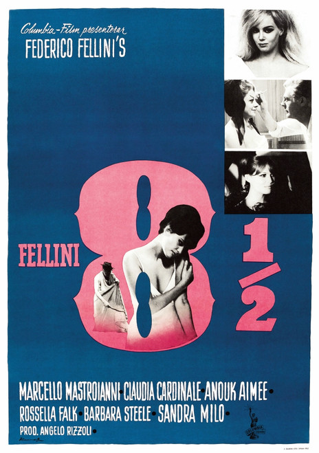 8 1/2 Swedish Poster 1963. Movie Poster Masterprint - Item # VAREVCMMDEIANEC001H
