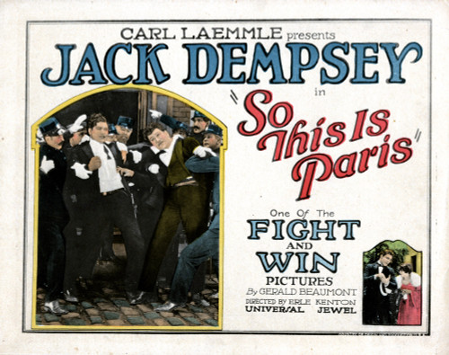 So This Is Paris Jack Dempsey 1924 Movie Poster Masterprint - Item # VAREVCMCDSOTHEC036H