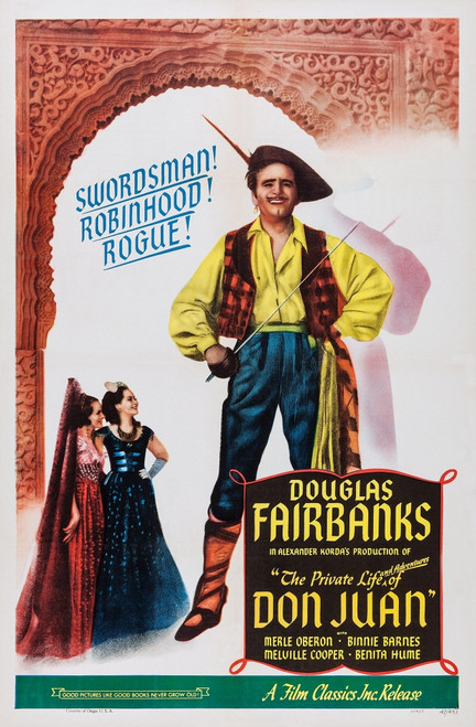 The Private Life Of Don Juan British Poster Douglas Fairbanks Bottom From Left: Benita Hume Merle Oberon 1934 Movie Poster Masterprint - Item # VAREVCMCDPRLIEC094H