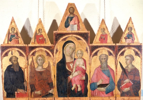 Polyptych By Ceccarelli Naddo 14Th Century Panel - Italy Tuscany Siena National Art Gallery. Everett CollectionMondadori Portfolio Poster Print - Item # VAREVCMOND028VJ341H