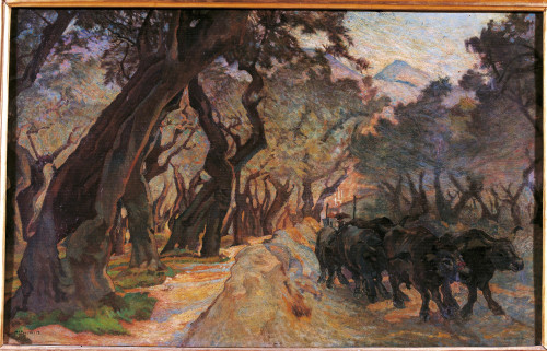 Oxes Among Olive Trees Poster Print - Item # VAREVCMOND026VJ323H