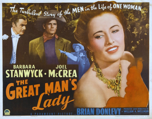 The Great Man'S Lady Brian Donlevy Joel Mccrea Barbara Stanwyck 1942 Movie Poster Masterprint - Item # VAREVCMSDGRMAEC009H