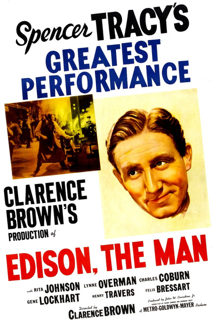 Edison The Man Us Poster Spencer Tracy 1940 Movie Poster Masterprint - Item # VAREVCMCDEDTHEC016H