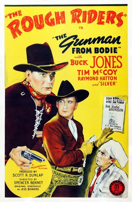 The Gunman From Bodie Us Poster Art From Left: Buck Jones Tim Mccoy Raymond Hatton 1941 Movie Poster Masterprint - Item # VAREVCMCDGUFREC002H